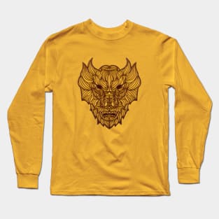 Copper Dragon Mask Long Sleeve T-Shirt